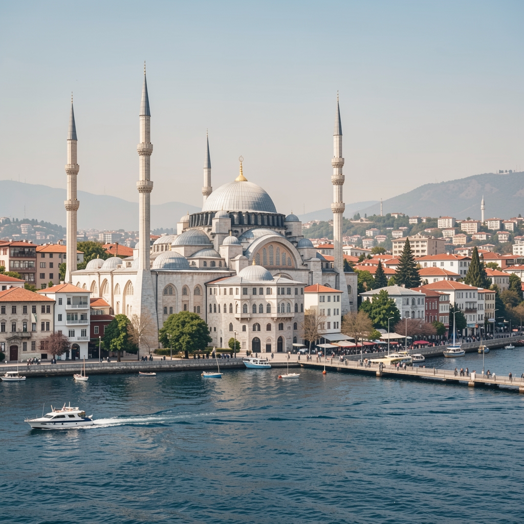 Fatih İstanbul'daki Visual ofis binasının dış cephesi, modern yapı tasarımı, zemin katta ofis girişi ve tabelası görünüyor